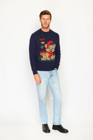 Men's long-sleeved Christmas sweater