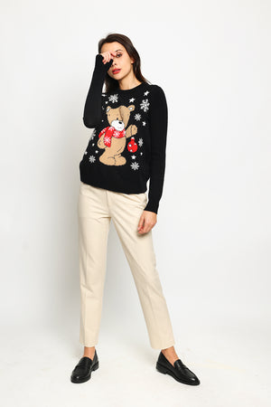 Women's long-sleeved Christmas sweater