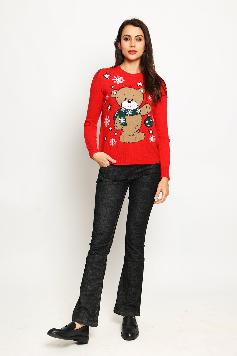 Women's long-sleeved Christmas sweater