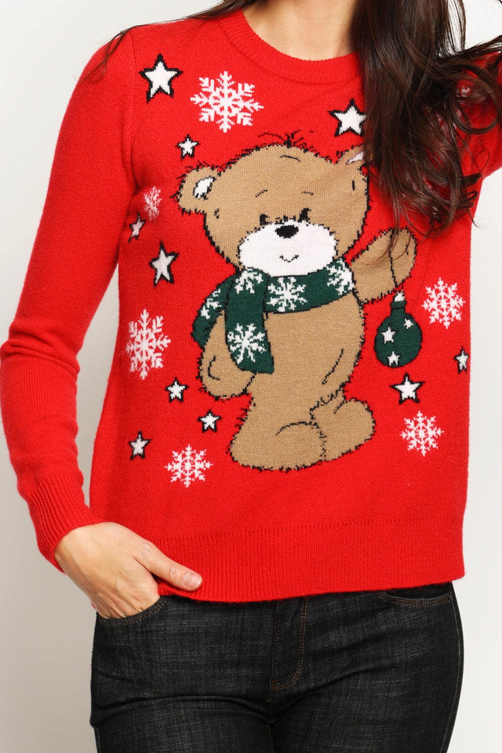 Women's long-sleeved Christmas sweater