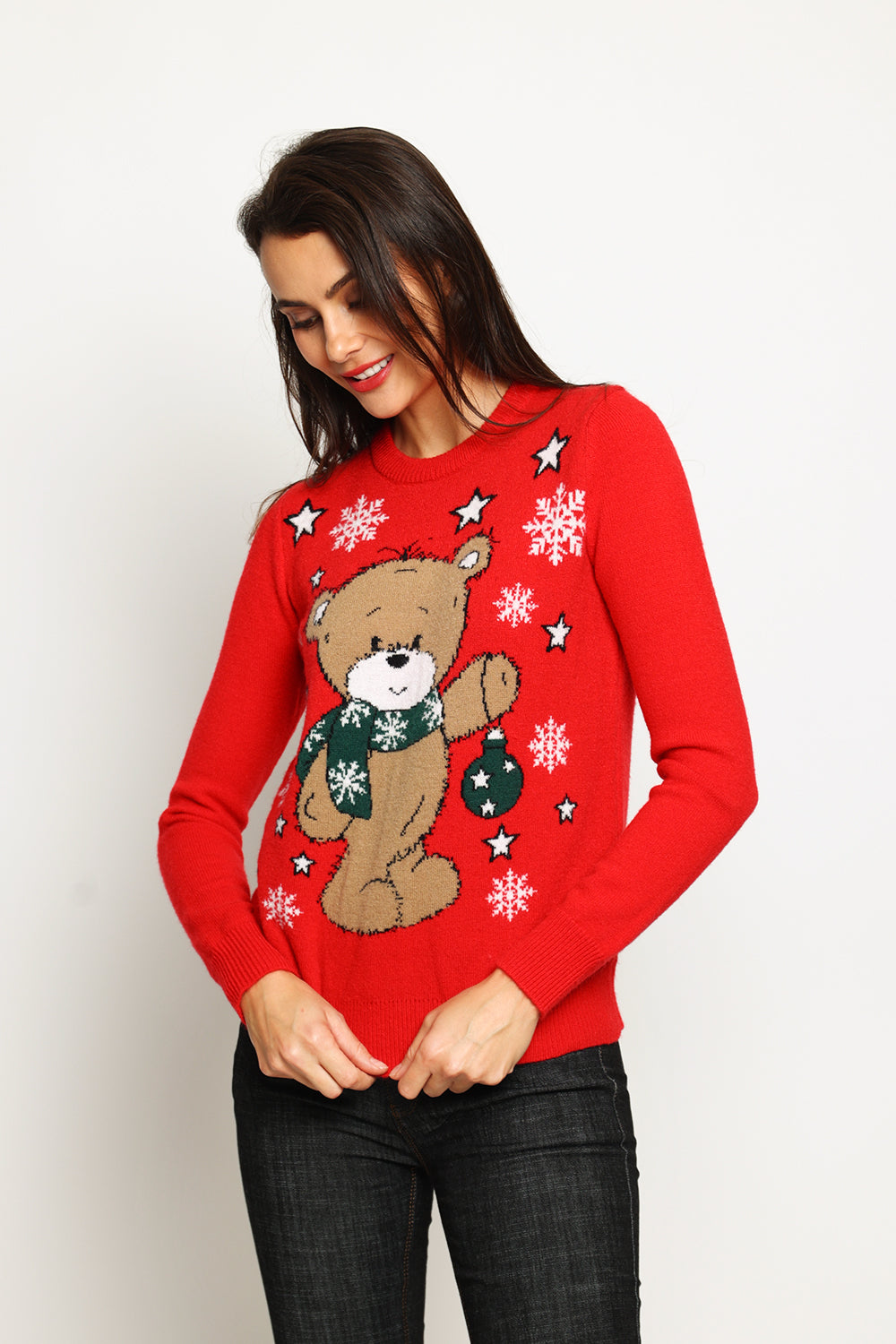 Women's long-sleeved Christmas sweater