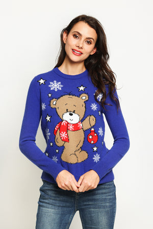 Women's long-sleeved Christmas sweater