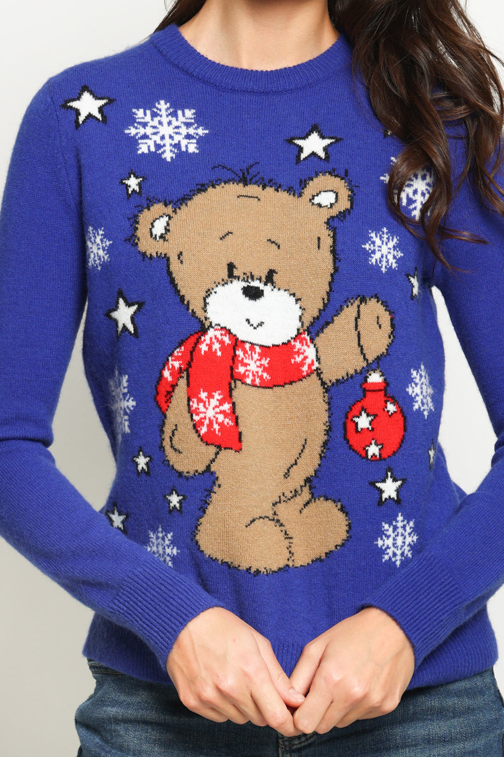 Women's long-sleeved Christmas sweater