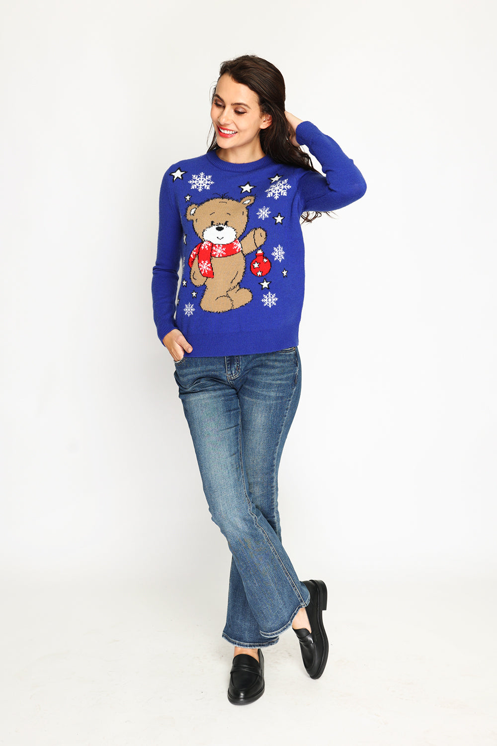 Women's long-sleeved Christmas sweater