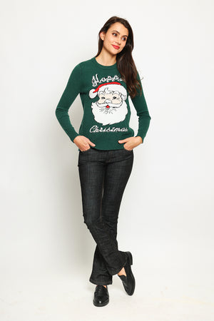 Women's long-sleeved Christmas sweater