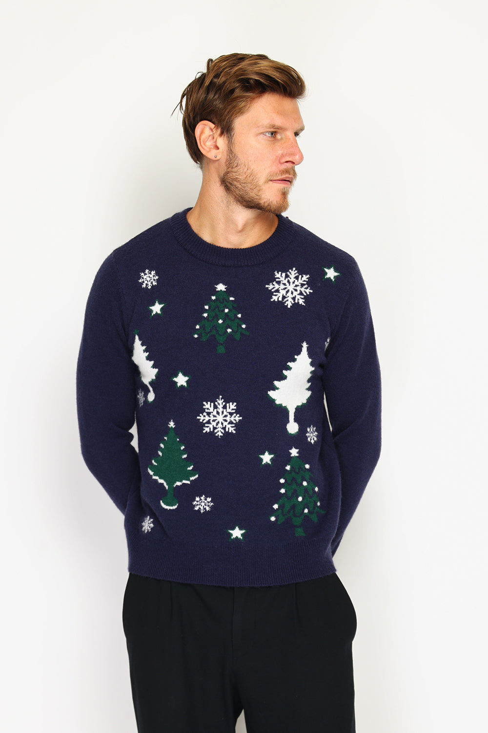 Men's long-sleeved Christmas sweater