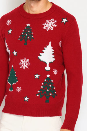 Men's long-sleeved Christmas sweater