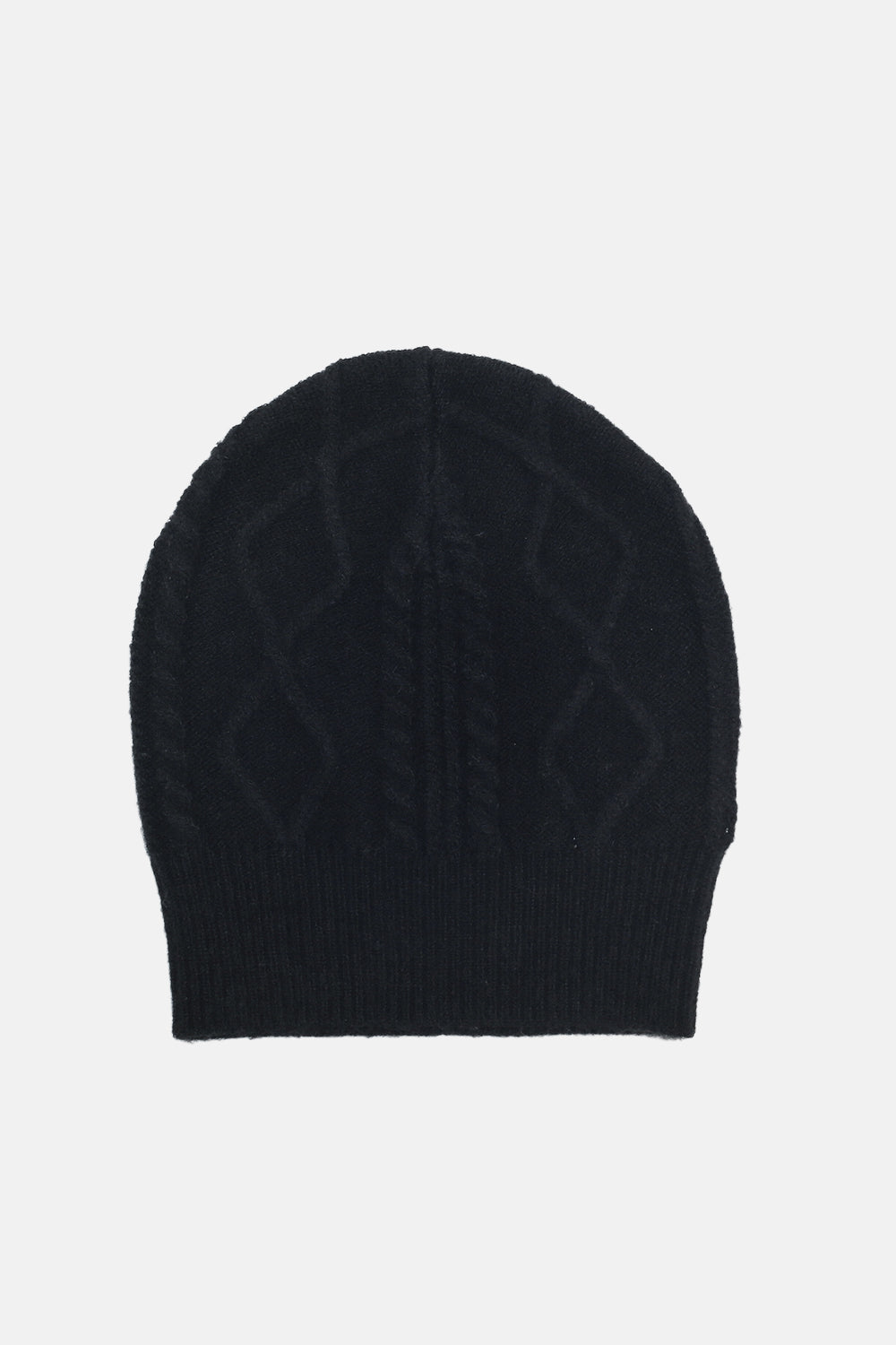 Ribbed cable knit beanie