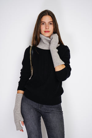 Ribbed neck warmer