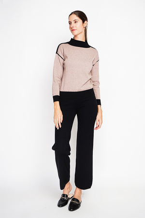 Fancy colored high neck sweater Oversized cut with long sleeves