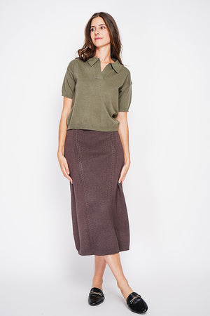 Long twisted skirt