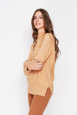 Long sleeve twisted high neck tunic