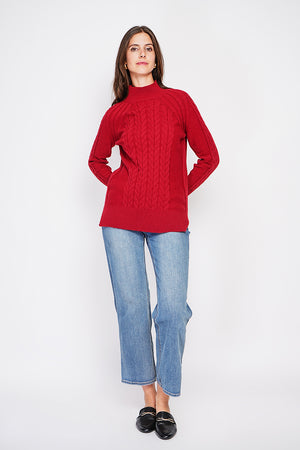 Long sleeve twisted high neck tunic