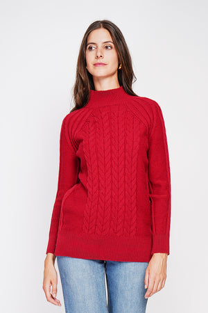 Long sleeve twisted high neck tunic