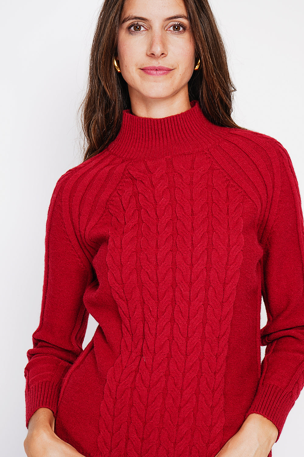 Long sleeve twisted high neck tunic