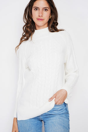 Long sleeve twisted high neck tunic