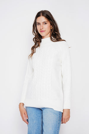 Long sleeve twisted high neck tunic
