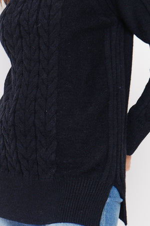 Long sleeve twisted high neck tunic