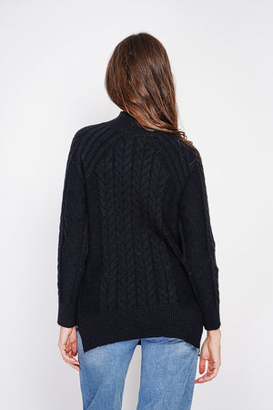 Long sleeve twisted high neck tunic
