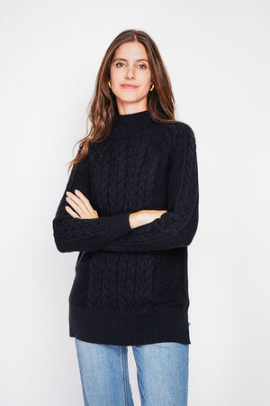 Long sleeve twisted high neck tunic