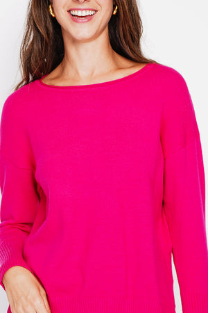 Oversized turtleneck sweater with openwork front and long sleeves