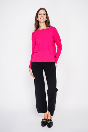 Oversized turtleneck sweater with openwork front and long sleeves