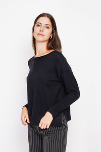 Oversized turtleneck sweater with openwork front and long sleeves