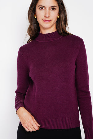 Winter thermal fur collar sweater with long sleeves