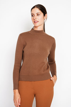 Winter thermal fur collar sweater with long sleeves