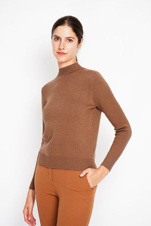 Winter thermal fur collar sweater with long sleeves