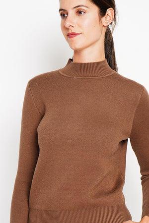 Winter thermal fur collar sweater with long sleeves