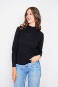 Pull col montant fourré thermique – Noir – William de Faye