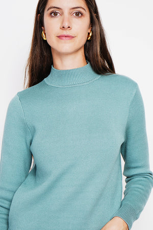 Winter thermal fur collar sweater with long sleeves