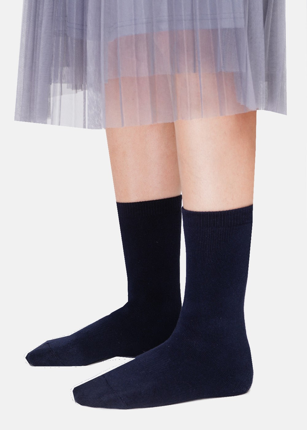 Chaussettes hautes fourrées thermiques – Bleu nuit – William de Faye