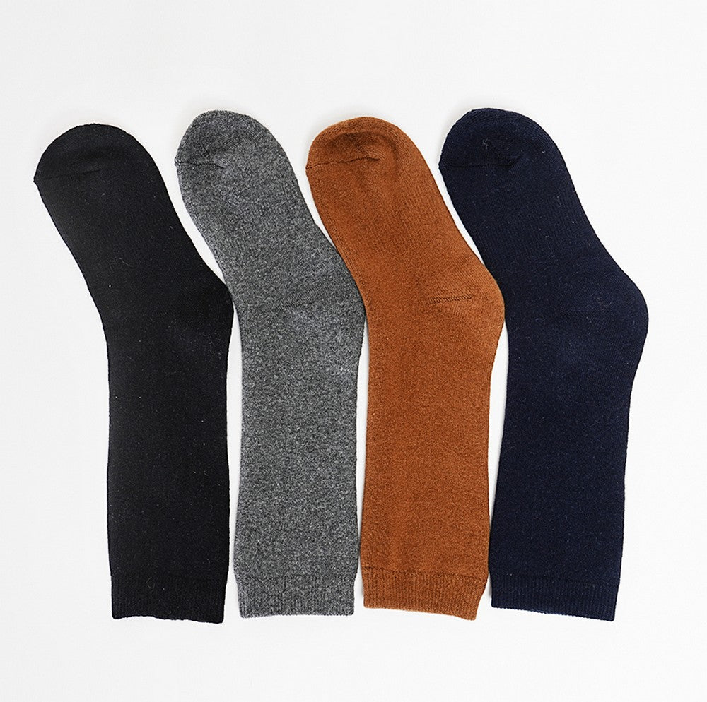 Chaussettes hautes fourrées thermiques – Bleu nuit – William de Faye