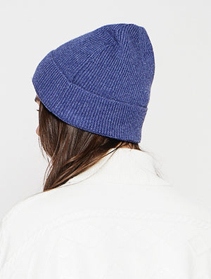 Loose ribbed mixed beanie