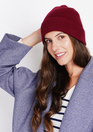 Loose ribbed mixed beanie