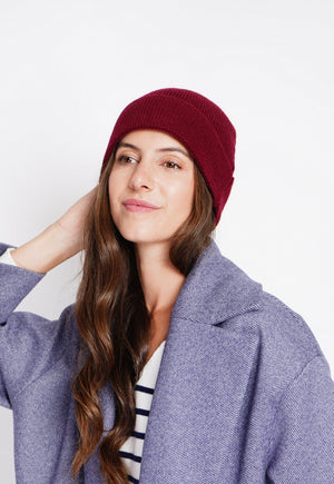 Loose ribbed mixed beanie