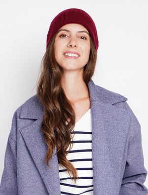 Loose ribbed mixed beanie