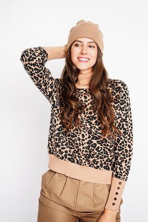 Loose ribbed mixed beanie