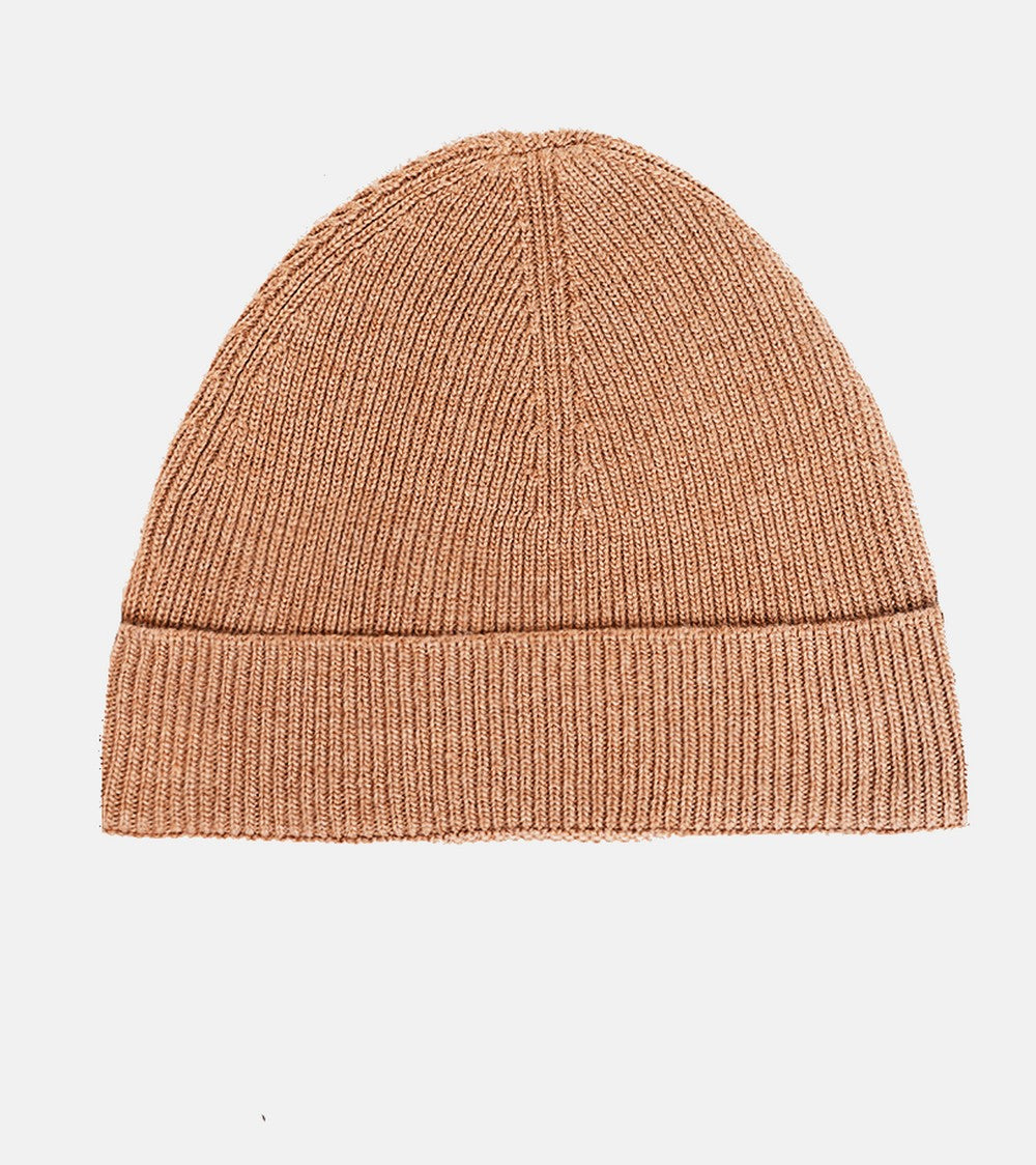 Bonnet ample côtelé 2 fils – Camel – William de Faye