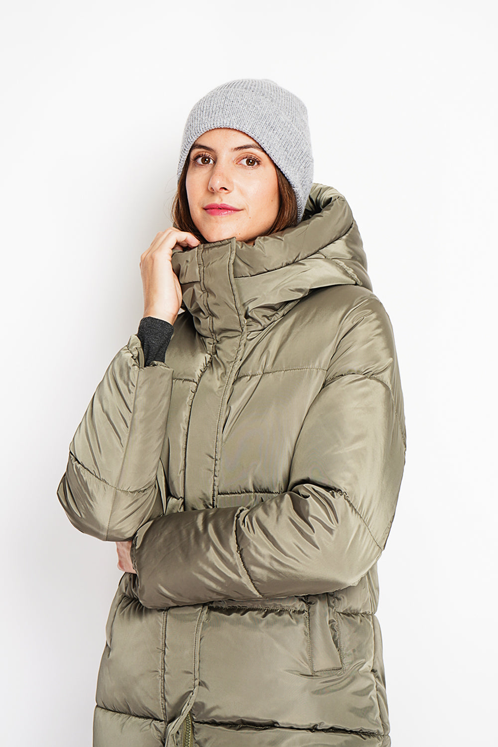 Loose ribbed mixed beanie