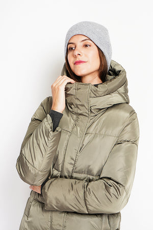 Loose ribbed mixed beanie