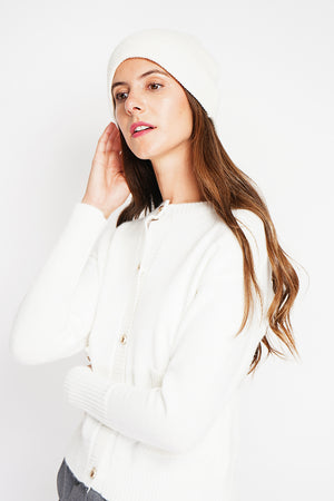 Loose ribbed mixed beanie