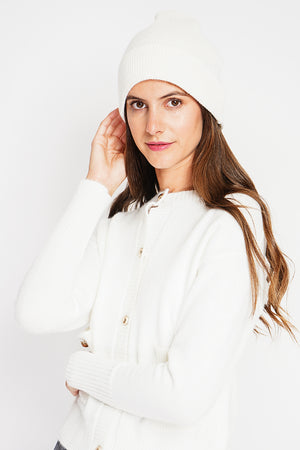 Loose ribbed mixed beanie