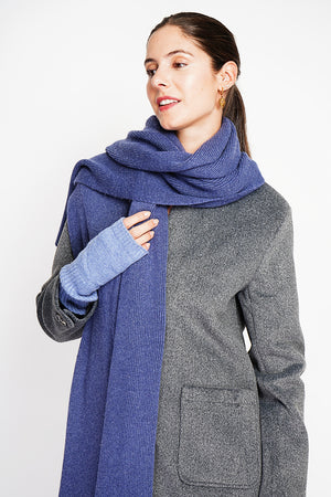Mixed ribbed scarf