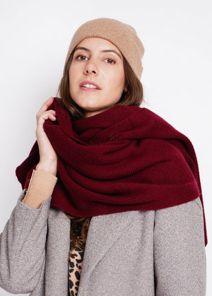 Mixed ribbed scarf