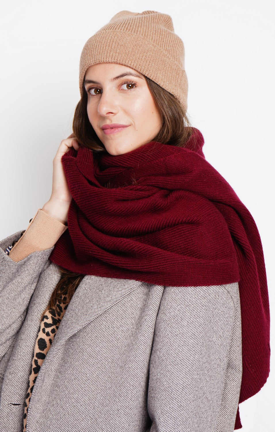 Mixed ribbed scarf