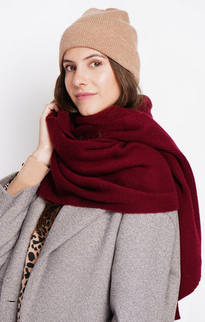 Mixed ribbed scarf