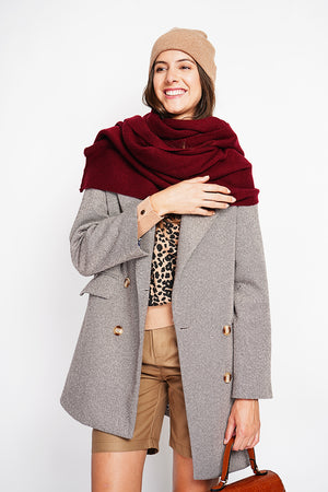 Mixed ribbed scarf